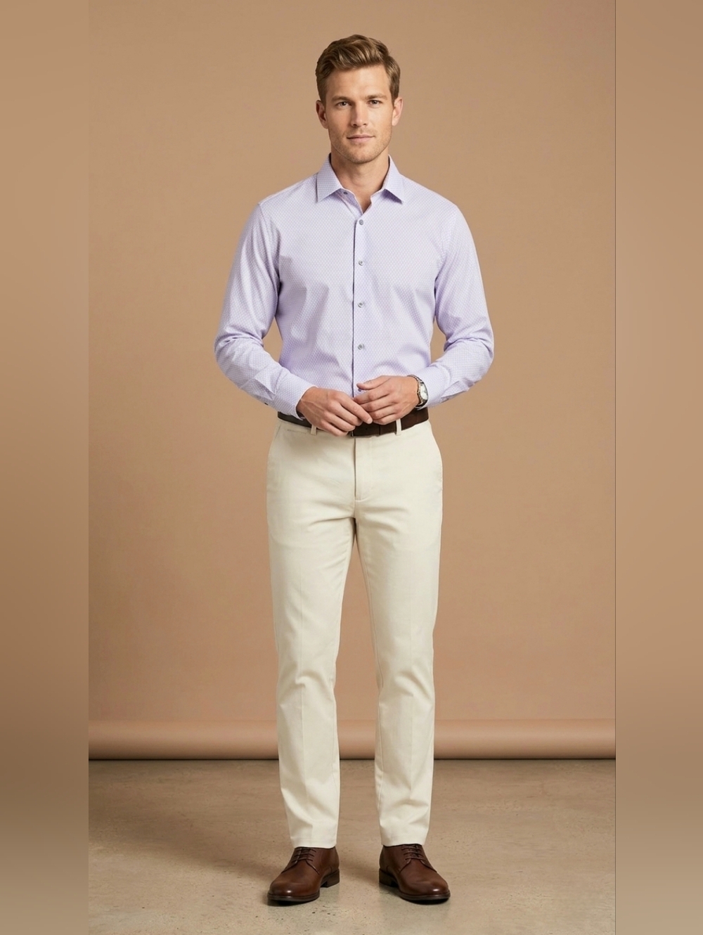 $65  Alfani Mens Regular-Fit Solid Dress Shirt